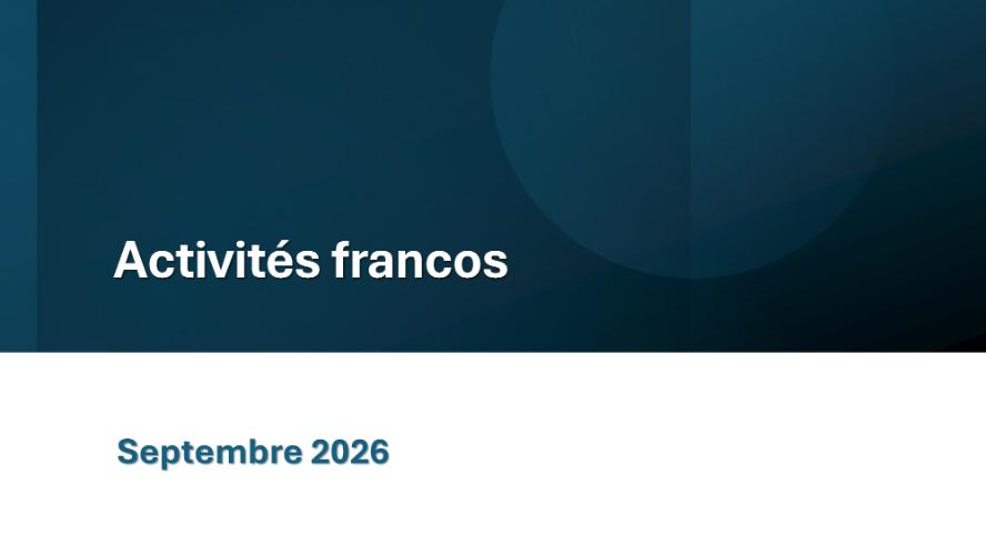 Blue and white powerpoint slide indicating french activities for september