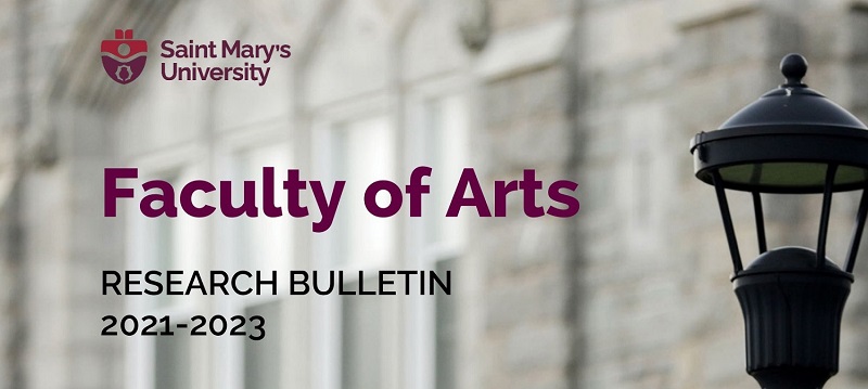 A section of the cover for the Faculty of Arts Research Bulletin for 2021-2023