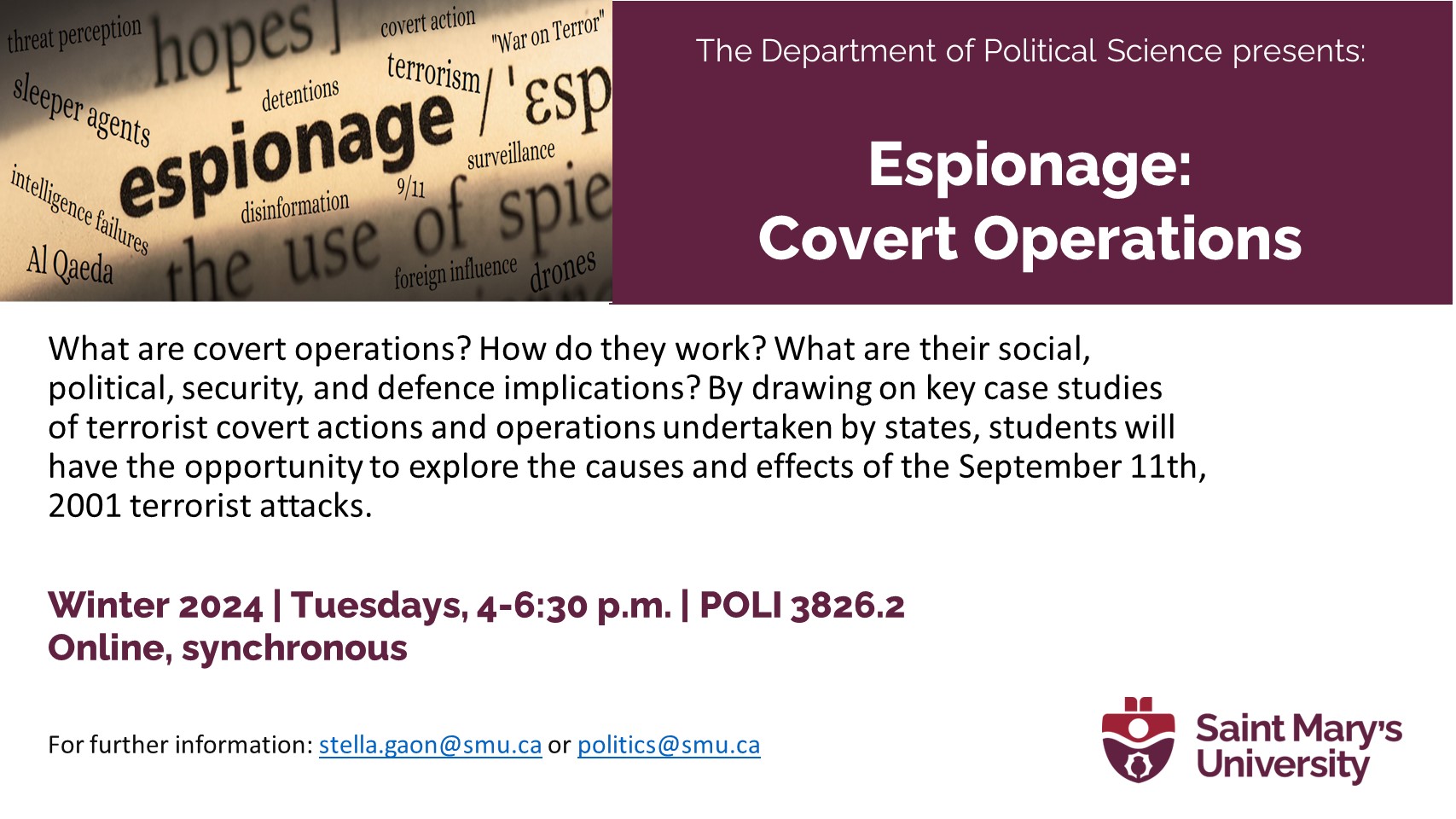 Epionage course poster