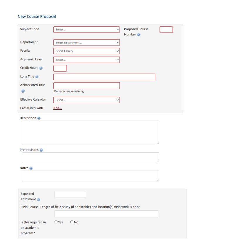 New Course Template