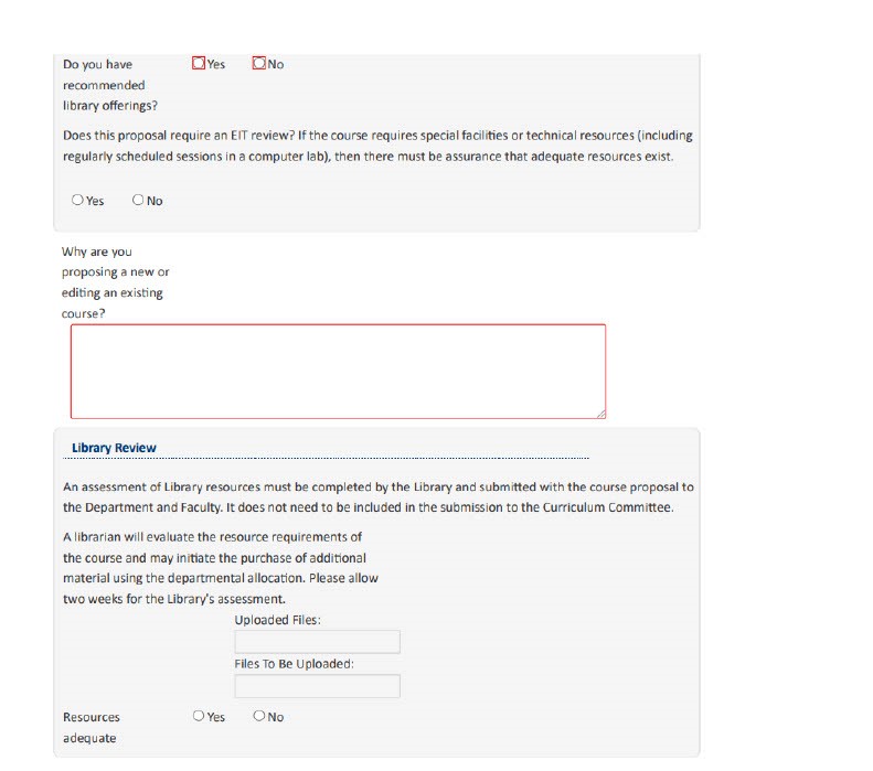 New Course template