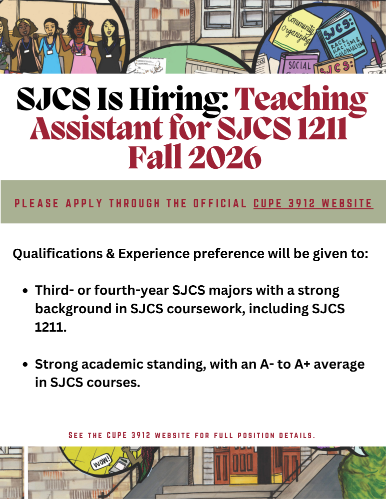 SJCS is hiring TA for Fall 2026