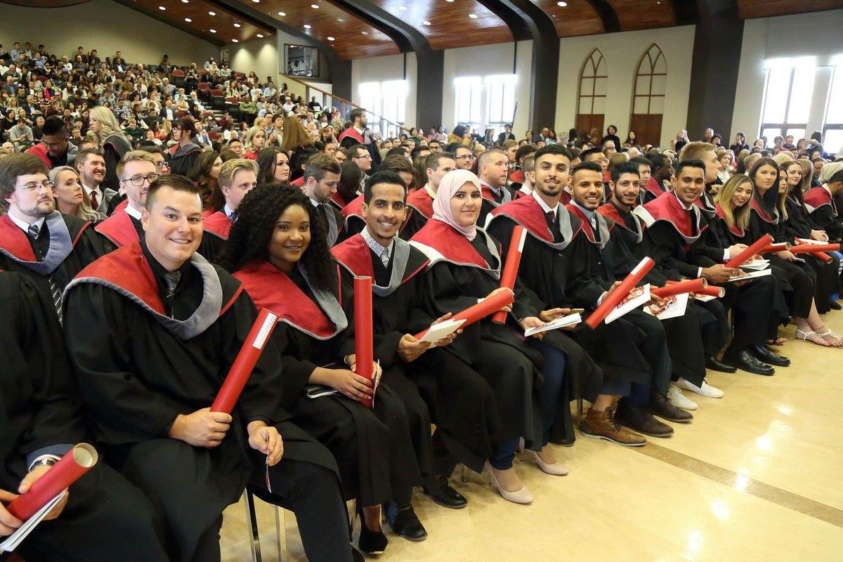 Students seated at convocation