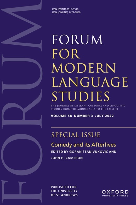 Cover of Forum for Modern Languages Studies . Special Issue 