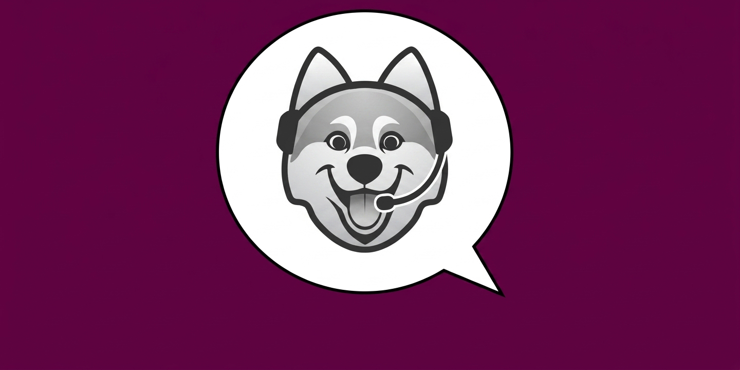 A web page with a husky dog icon highlighted