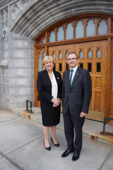 Heather Humphrey TD with President Robert Summerby-Murray 2015